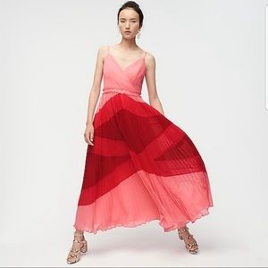 New J. Crew Pleated Maxi Dress In Geometric Print